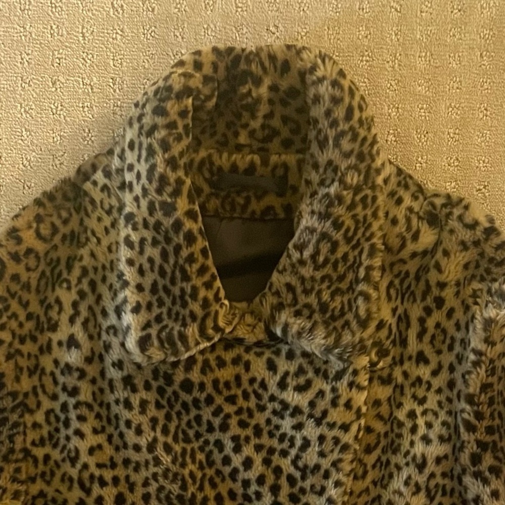 **Sold**Leopard Print, Faux Fur Coat, Pea Coat Sz M/L Utex Classics Vintage - Picture 8 of 15